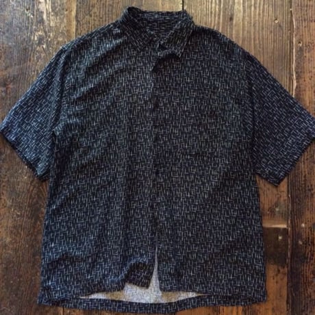 [USED] 100% SILK! カスリ柄 SHIRTS