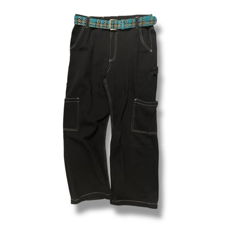 [USED] BLACK COTTON PAINTER Pants