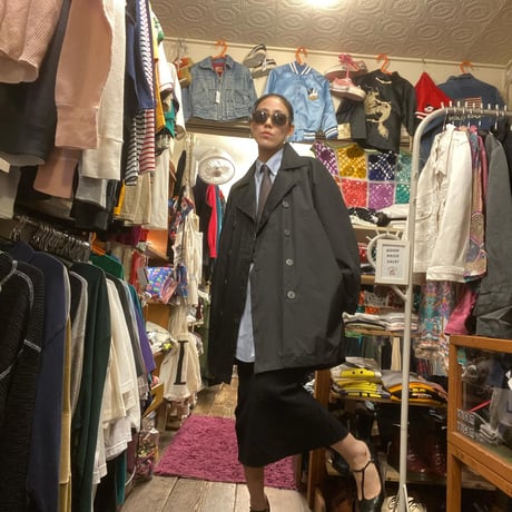 [USED]  "LONDON FOG" トレンチコート BLACK