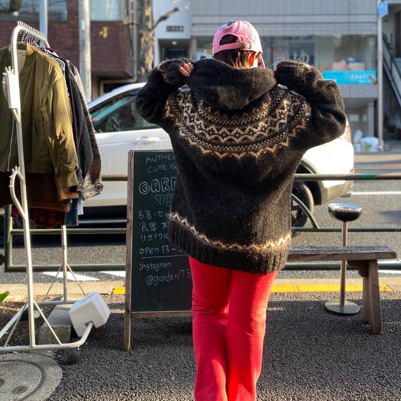 USED] ノルディック柄ニット パーカー | garden730