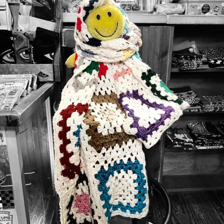 [USED] かぎ編み　ニット　マフラー