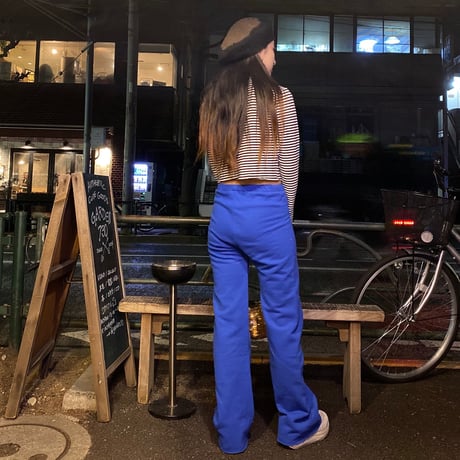 [USED] ボーダーハイネックショート丈TOPS♡