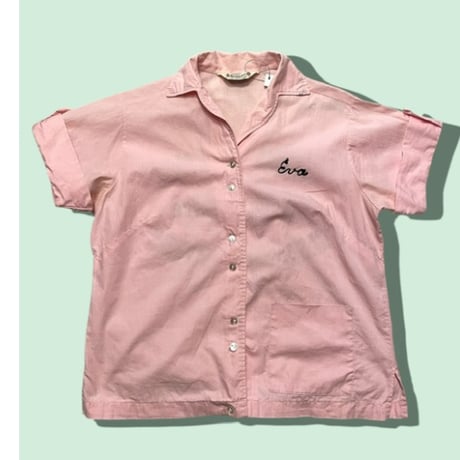 [USED] vintage Hilton PINK🩷ボーリングシャツ