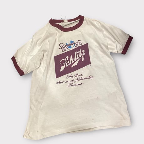 [USED] Vintage “Schlitz”トリムTee