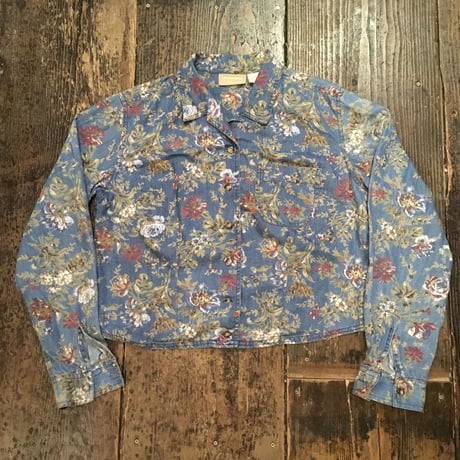 [USED] DENIM 花柄 シャツ JKT