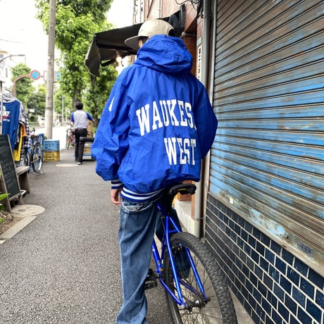 [USED] Nylon stadium jacket BLUE XL