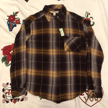 [USED] 秋色🍁レーヨン チェックシャツ