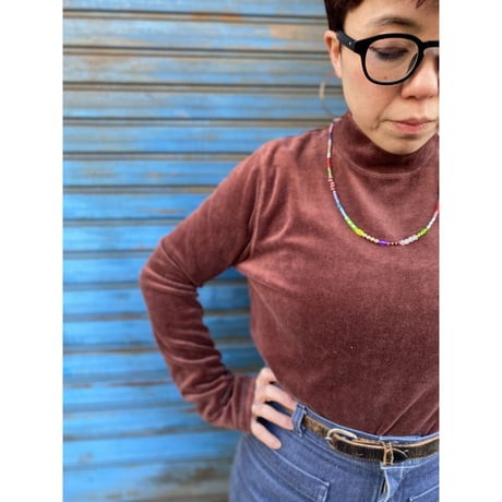 [USED] モックネック ベロア TOPS