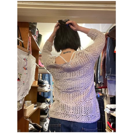 [USED]メッシュcrochetニットTOPS