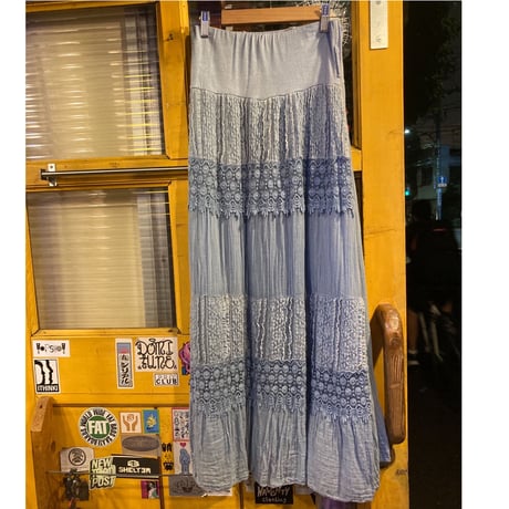[USED] ガーゼ✖︎レース ロングスカート