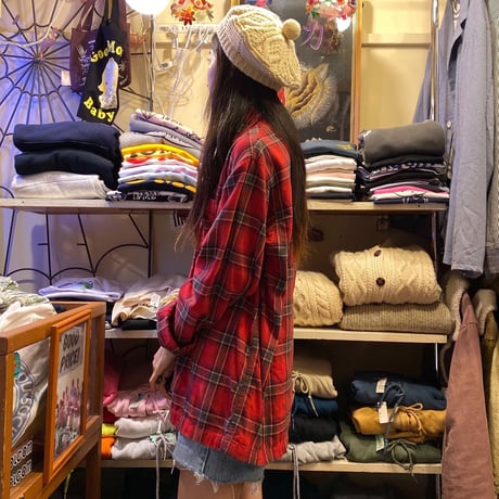 [USED] ポンポンニットベレー帽♡