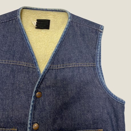 [USED] Sears "ROEBUCKS" ボアデニムVEST♡