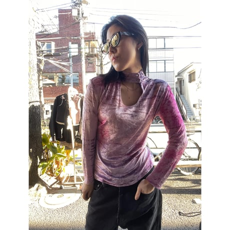 [USED]vintage PINK ベロア　TOPS 🩷