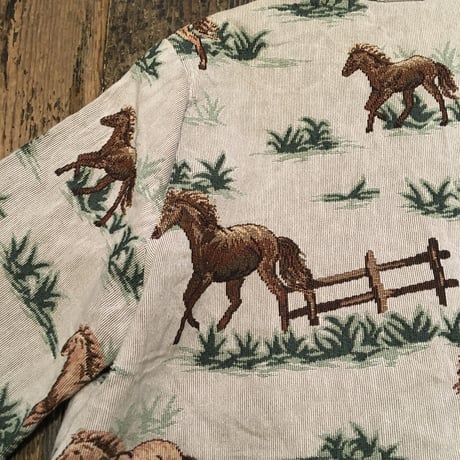 [USED] Horse pattern ゴブラン織りJKT