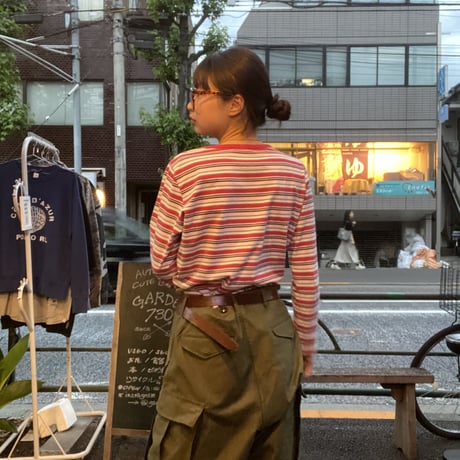 [USED] good colorボーダーロンT