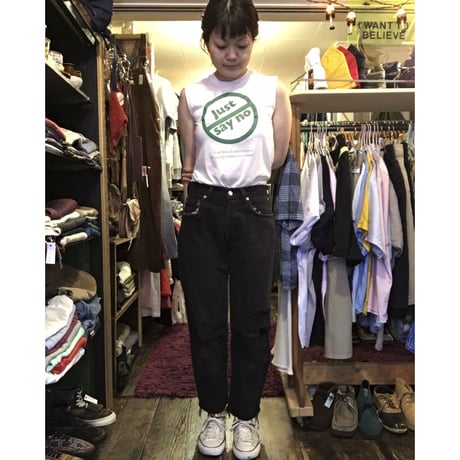 [USED] Levis 501 BLACK ダメージDENIM