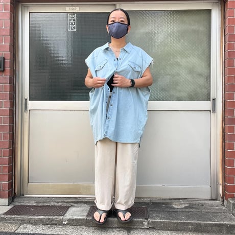 [USED] Wrangler cutoff デニムシャツ 3XL