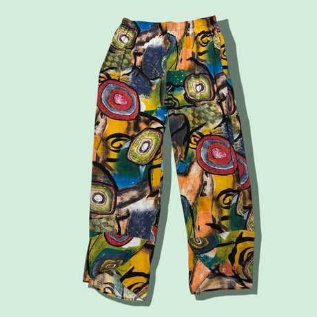 [USED]カラフル総柄レーヨンPANTS