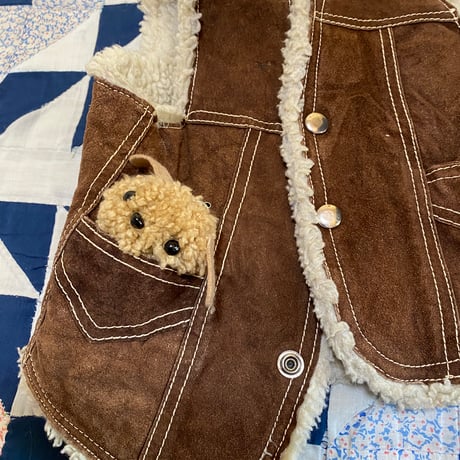 [USED] KIDS♡ SUEDE BOA VEST