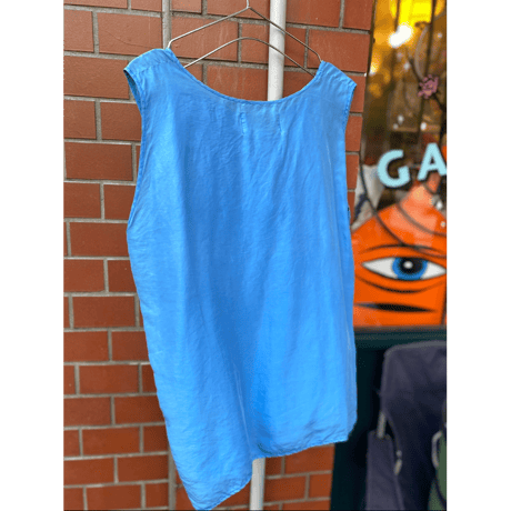 [USED] 100％silk ノースリーブトップス(blue)