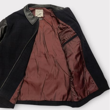 [USED] 袖leather✖️フリースボディJKT