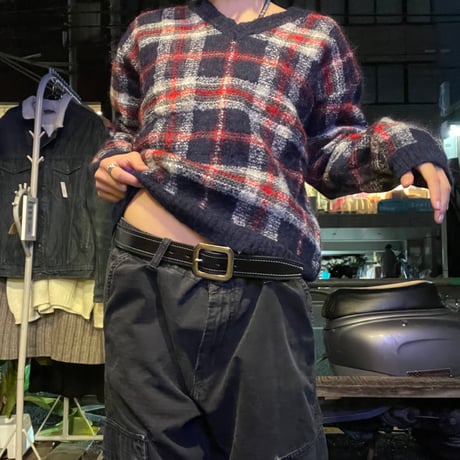 [USED]”Northern Reflections”チェックKNIT