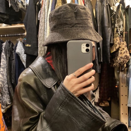 [USED]  "DARK GREY" CORDUROY HAT！