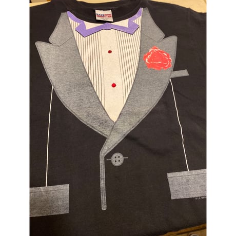 [USED] vintage 騙し絵Tee タキシード