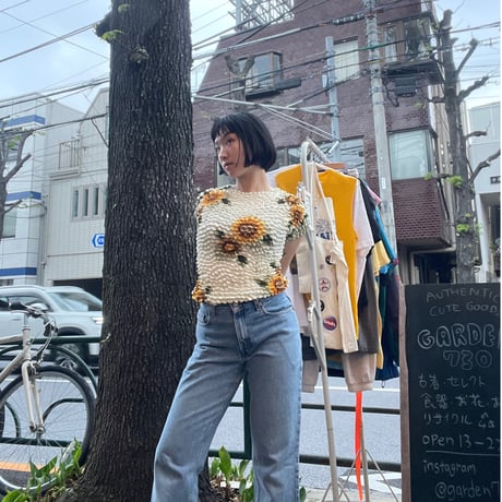 [USED] 総柄 POPCORN TOPS