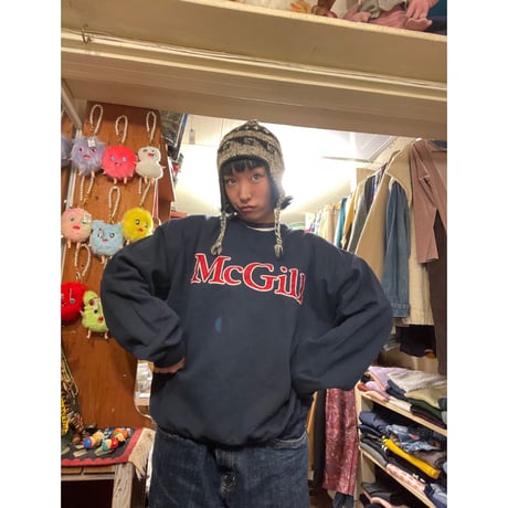 [USED] ロゴ入りNAVY SWEAT