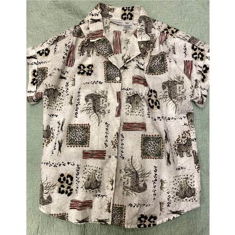 [USED] タイガー&レオパードシャツ🐅🐾