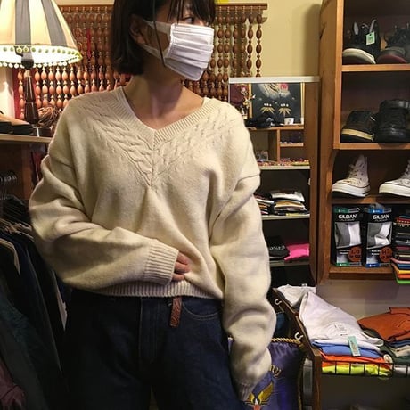 [USED] オーバーサイズ Vネックニット