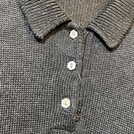 [USED] BLACK KNIT POLO♡