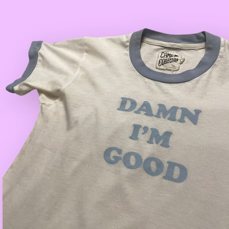 [USED] "Damn I'm Good" リンガー Tee 🩵