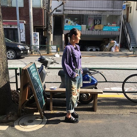[USED] Levis 502 'BIG E'レプリカ ダメージデニム