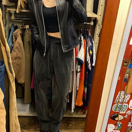 [USED] ラムLEATHER zipper JKT