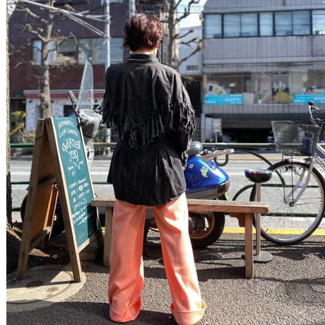 [USED] フリンジ BLK  DENIM SHIRTS