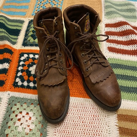 [USED] JUSTIN レースアップ　ブーツ