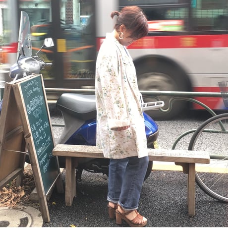 [USED] 花柄プリントリネン JKT