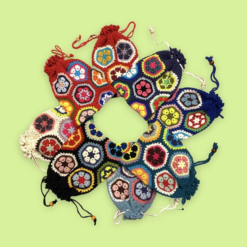 SELECT] グラニー編みハンドニットポーチ（size M） | garden730