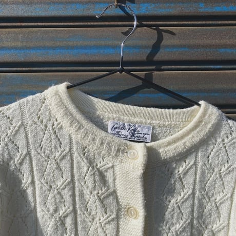 [USED] White Acryl Knitカーディガン