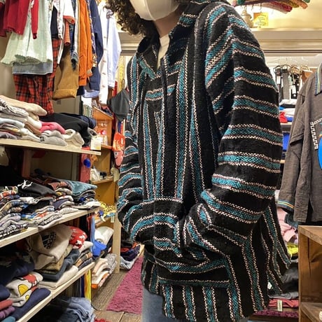 [USED]  MEXICAN PARKA 💧BLUE×RED