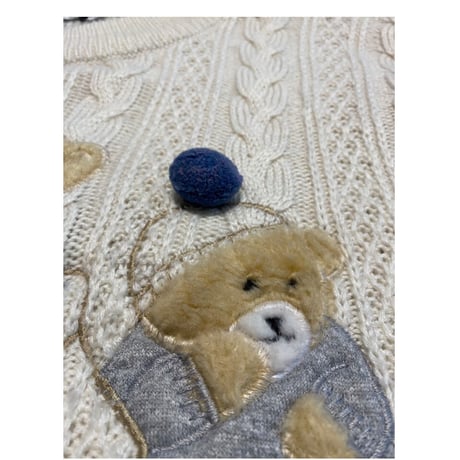[USED] くまトリオニット🧸