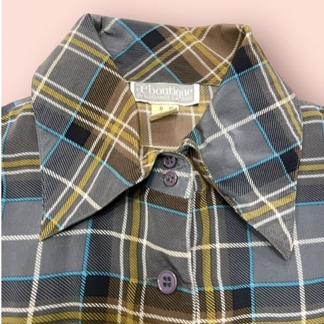[USED] SILK チェックシャツ