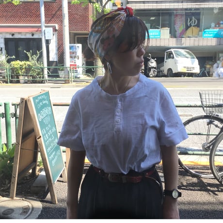 [USED]   COTTON ヘンリーネック  Tシャツ