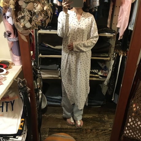 [USED]  cotton サーマルワンピース