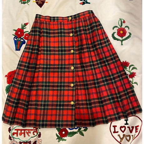 [USED]タータンチェックプリーツスカート