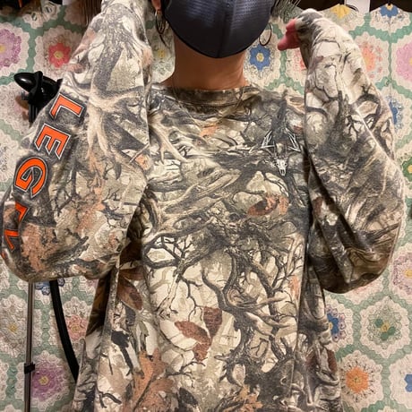 [USED] 袖プリ RealTree CAMO ロンTee