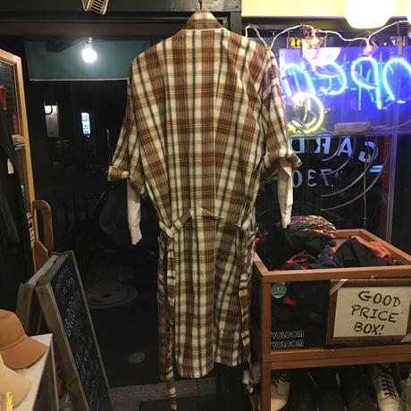 [USED] LONGチェックシャツのガウン