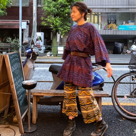 [USED] アフリカンバティックPANTS/ YELLOW